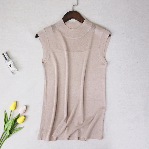 

Blouse Women Blusas Mujer De Moda 2021 Verano Top Female Women Blouses Sleeveless Knitted Blouse Shirt Tops Women Blusa B494