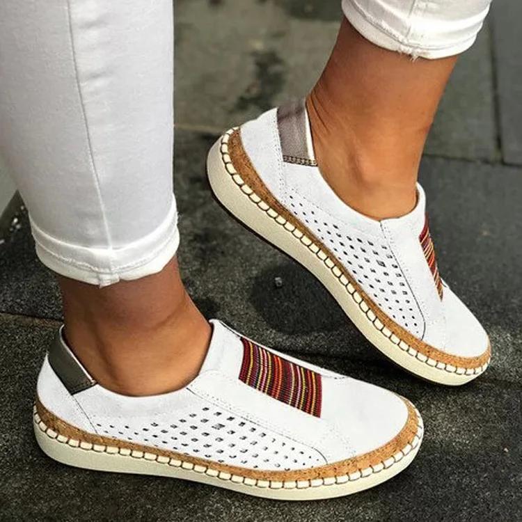 

Women Slip on Sneakers Shallow Loafers Vulcanized Shoes Breathable Hollow Out Casual Shoes Ladies erf65r65