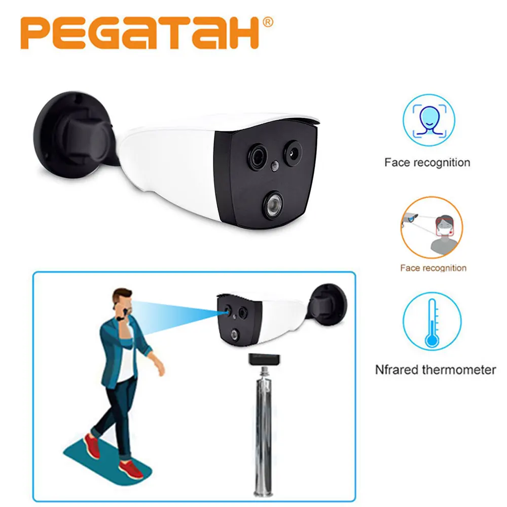 Камера 1080P IP AI индикатор температуры человеческого тела термальная бинокулярная