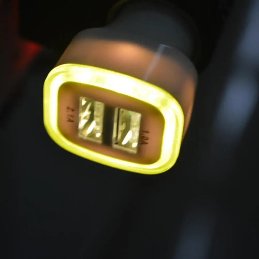 Для автомобиля светодиодный ракета 2 порта адаптер розетка автомобильное зарядное устройство двойной USB быстрая зарядка мобильный квадратный для мобильного телефона прикуриватель