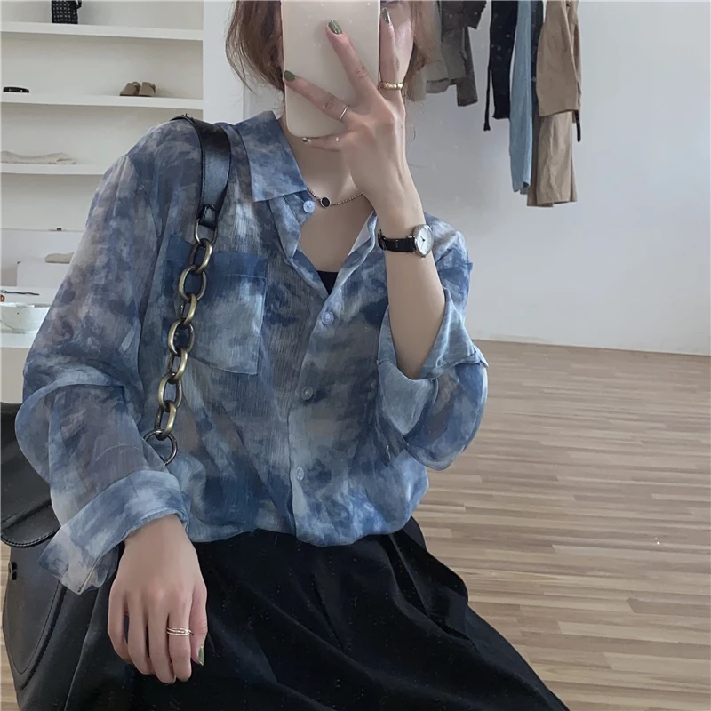 

Cheap wholesale 2021 spring summer autumn new fashion casual chiffon women shirt woman female OL long sleeve shirt Vy1344