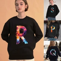 women hoodies fashion pullover polyester long sleeve harajuku casual spring autumn letter printing round neck tops streetwear