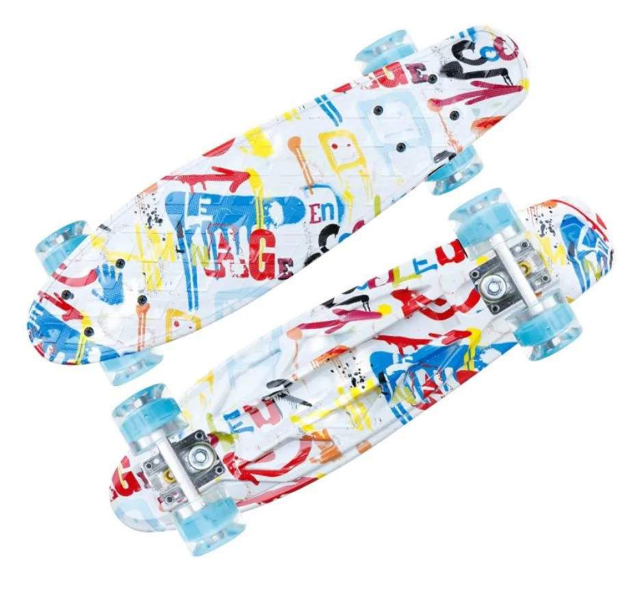 Скейтборд портативный 22 дюйма четыре колеса одноколесный скейтборд|Скейтборд| |