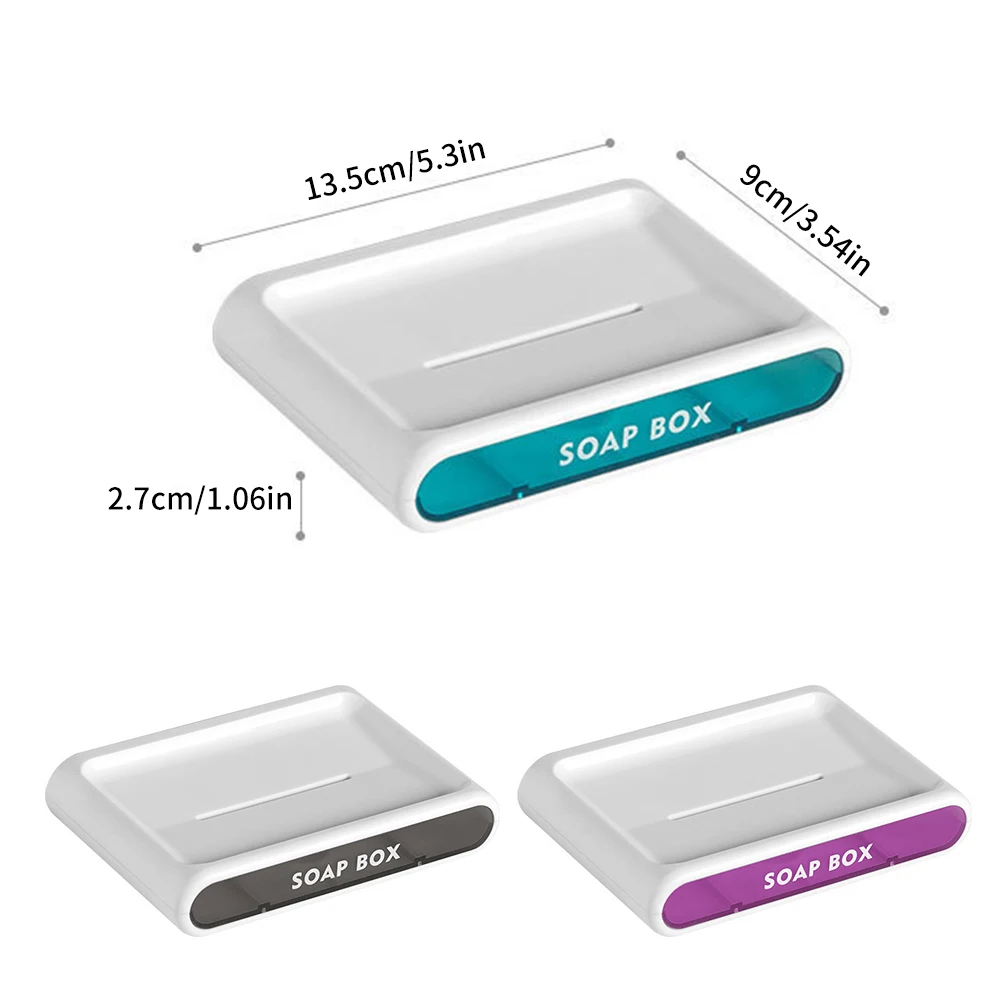 

Soap Shelf Perforation-Free Wall-Mounted Double-Layer Design Drain Soap Shelf Bathroom Accessories Home Decoration Soap Holder