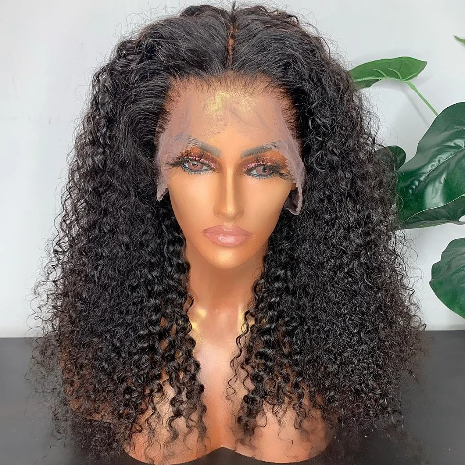 30 32 дюймов парик из бразильских курчавых индийские человеческие волосы