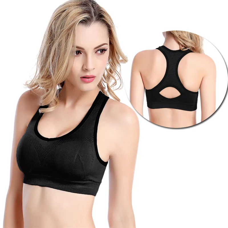 Дышащий спортивный бюстгальтер без трусов для бега фитнеса сна ударопрочный Топ