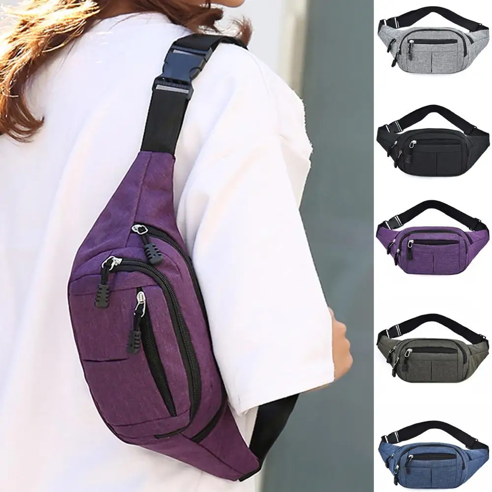 

Men's And Womens Simple Leisure Fashion Oxford Sport Fitness Waist Packs Casual Large Capacity Wild Multifunctional H1