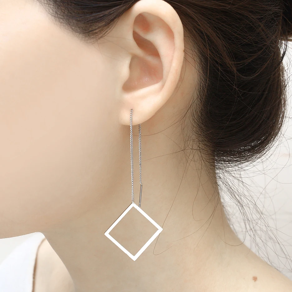 Женские серьги в форме сердца Корейском стиле модные геометрические