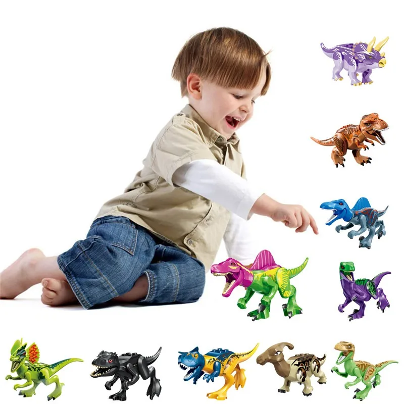 

Building Bricks Locking Animals Tiger Leopard Elephant Wolf Shark Polar Bear Whale Blocks Kids Toys Figures Assemble