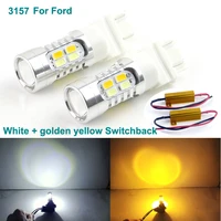 for ford led light excellent ultra bright 3157 dual color switchback led drl parking front turn signal light bulbs