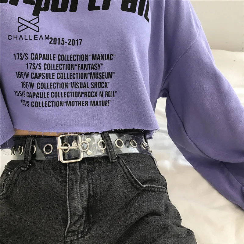 Женский прозрачный ремень с полными втулками женский в стиле панк заклепками и