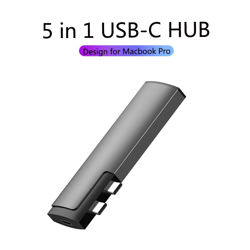 5 в 1 Usb C к адаптеру Hub Type адаптер с 3 0 портом 4K Hdmi для Pro 2018/2017/2016|Сетевые