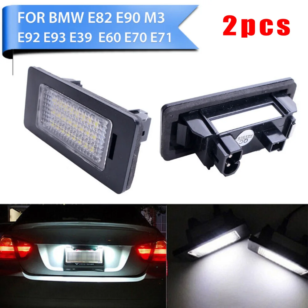 6000-6500K подсветка номерного знака лм 2 шт. для BMW E90 M3 E92 E70 E39 F30 E60 E61 E93 | Автомобили и