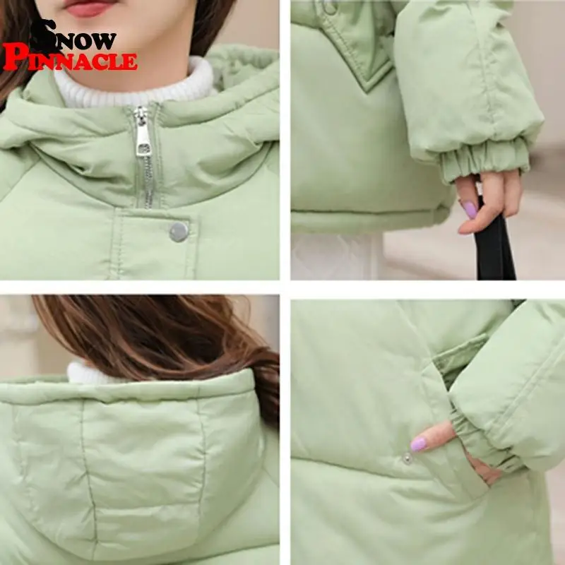 

Ladies Coats and Jackets Winter Women Parkas Casual Thicken Warm Hooded Padded Female Solid Colorful Styled Outwear Snow Jacket