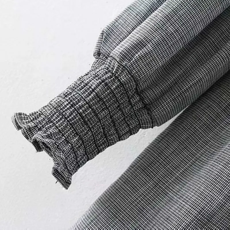 

Mori Girl Fashion Women Plaid Pattern Dress 2020 New Spring O Neck Long Sleeve Ladies Mini Vintage Dress Vestidos for Women