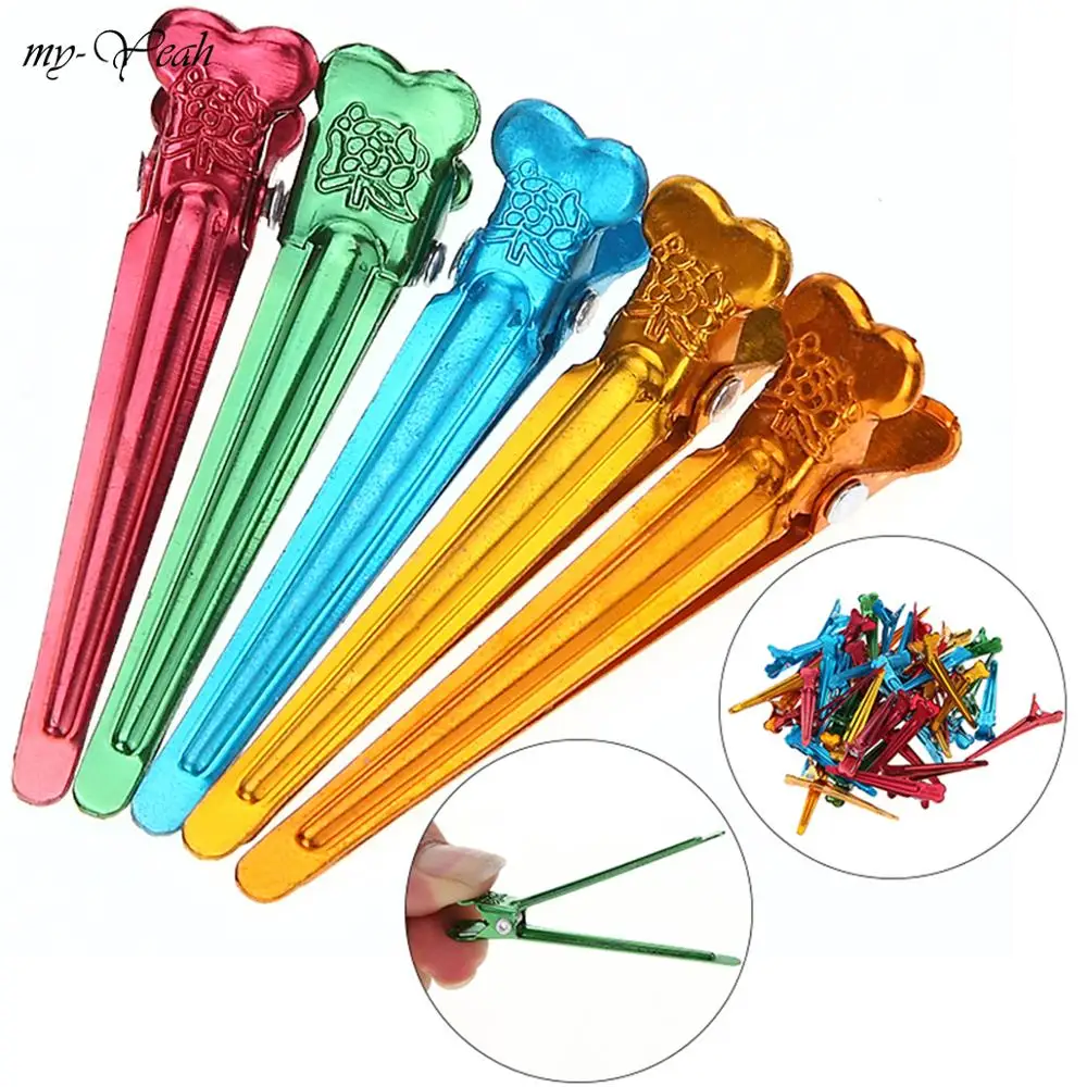 50 шт красочные парикмахерские металлические плоскогубцы утка рот крокодил