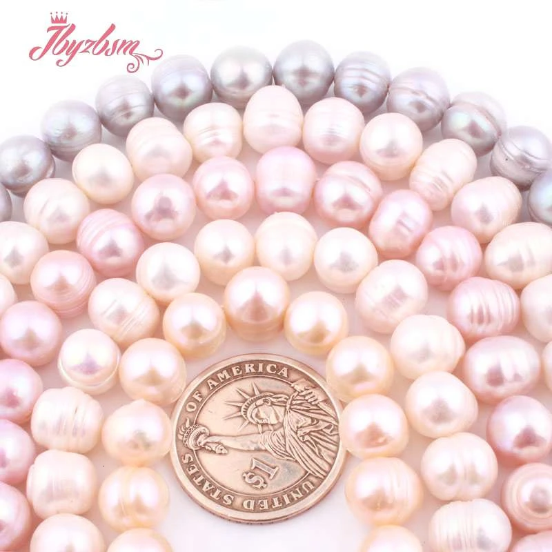 9-10mm Freshwater Pearl Nearround Beads Loose Natural Stone For Jewelry Making DIY Bracelet Necklace Earring Strand 15&quot | Украшения и