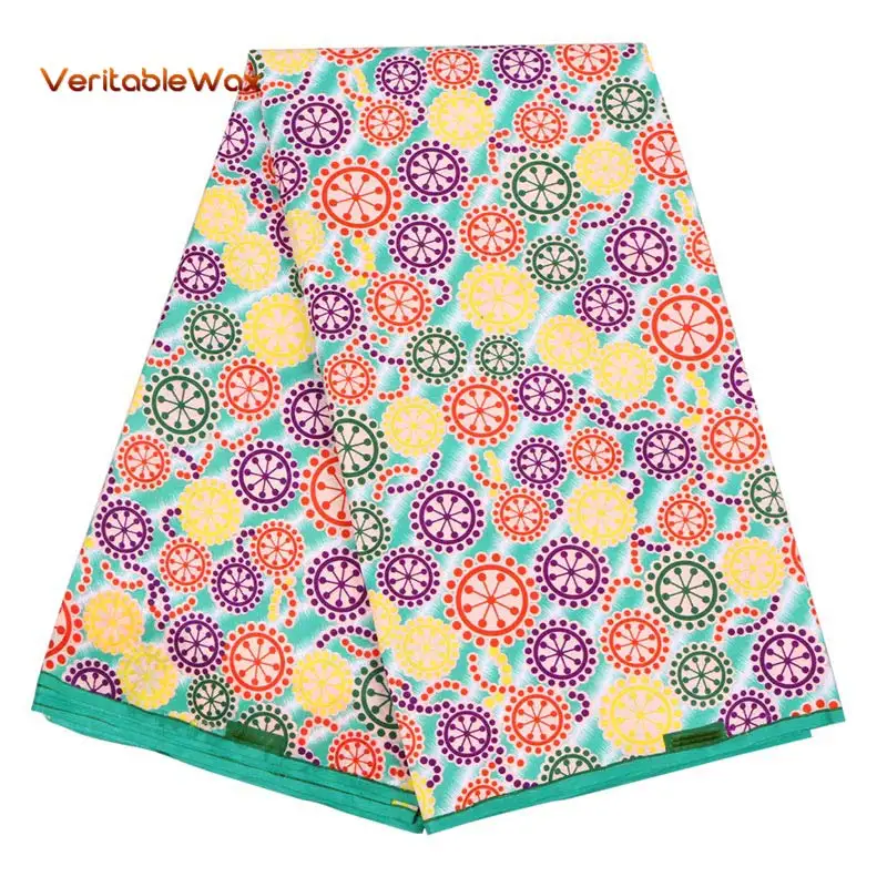 

2021 Ankara African Polyester Wax Prints Fabric New veritablewax High Quality 6 Yards African Fabric For Party Dress FP6180