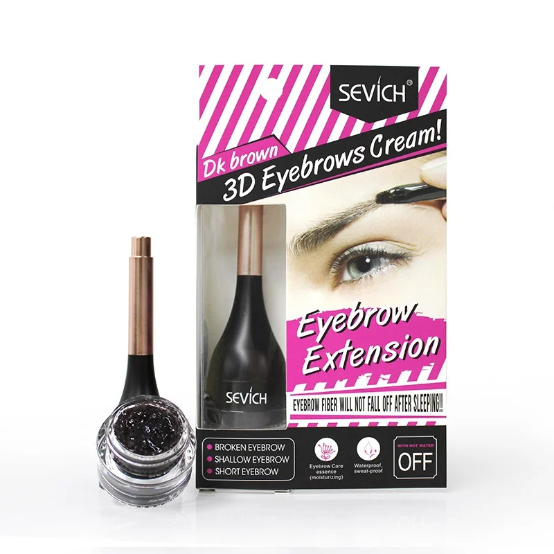 

Waterproof Natural 3D Eyebrow Extensions Gel Dark Brown Black Fiber Eye Brow Enhancers Makeup Cosmetics