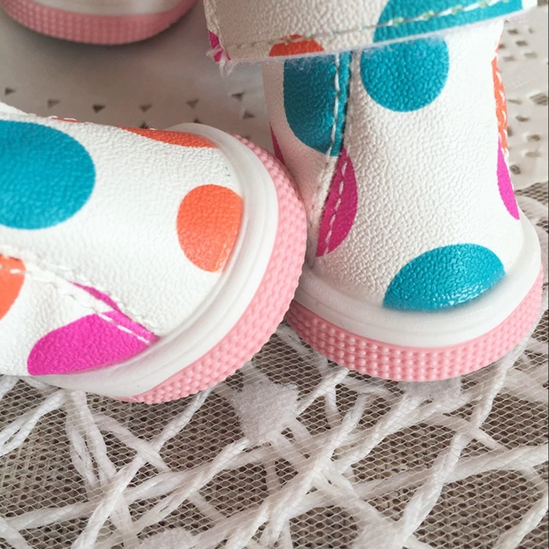

Thick Fur Pet Shoes Small Dogs Shoes Winter Warm Snow Dots Fashion Boots Footwear Accessories For Puppies Small Animal Chihuahua