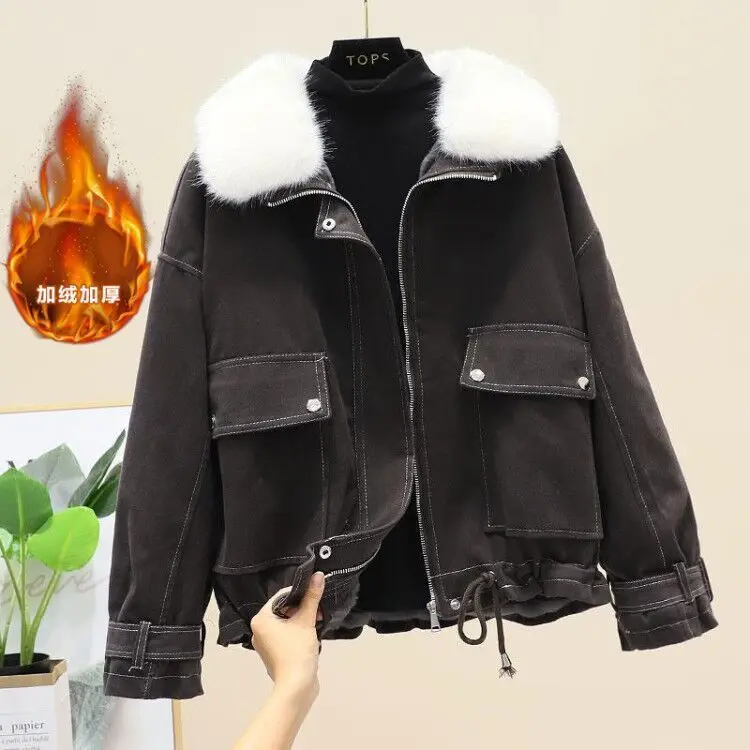 

Guilantu Fur Parka Women Winter Jacket Woman Thick Cotton Liner Padded Short Coat Female Plus Size 3xl Slim Casual Parkas Mujer