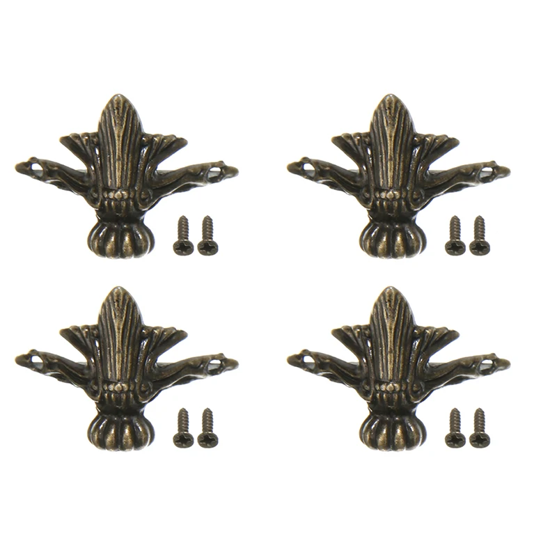 4 шт./партия 42x30 мм антикварные украшения ящик для деревянной мебели Декоративные