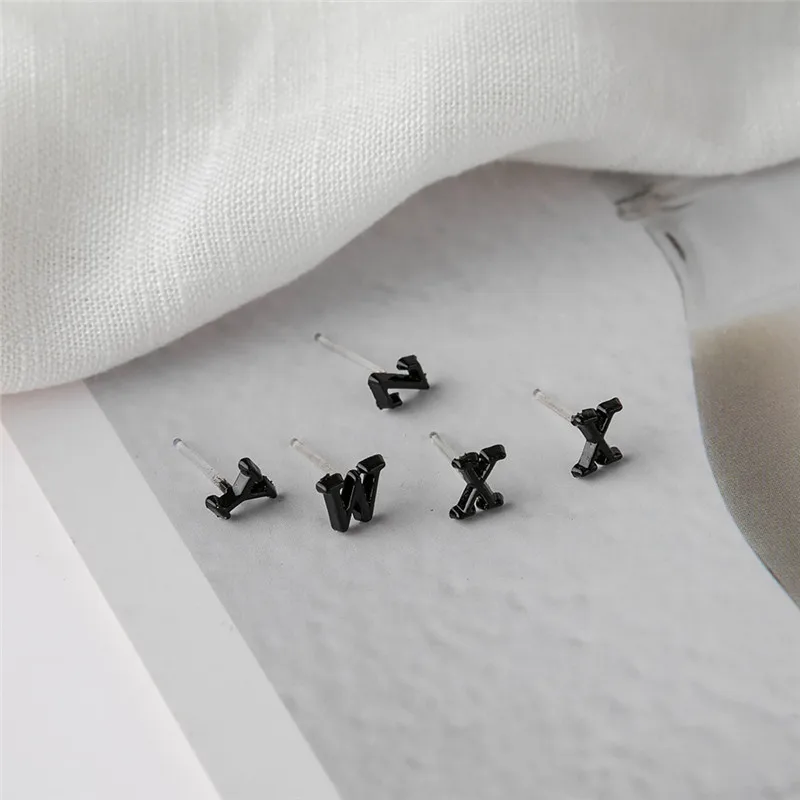 

26Pair/ Set Simple English Letter Geometric Stud Earrings For Women Girls Colorful Plastic Earrings Ear Accessories Jewelry