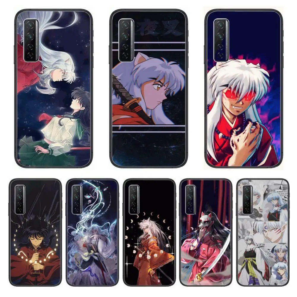 

Anime Inuyasha style Phone Case For Huawei Nova 2 3 4 5 6 7 8 SE i E Pro Lite Black Etui Coque Painting Hoesjes comic fashion