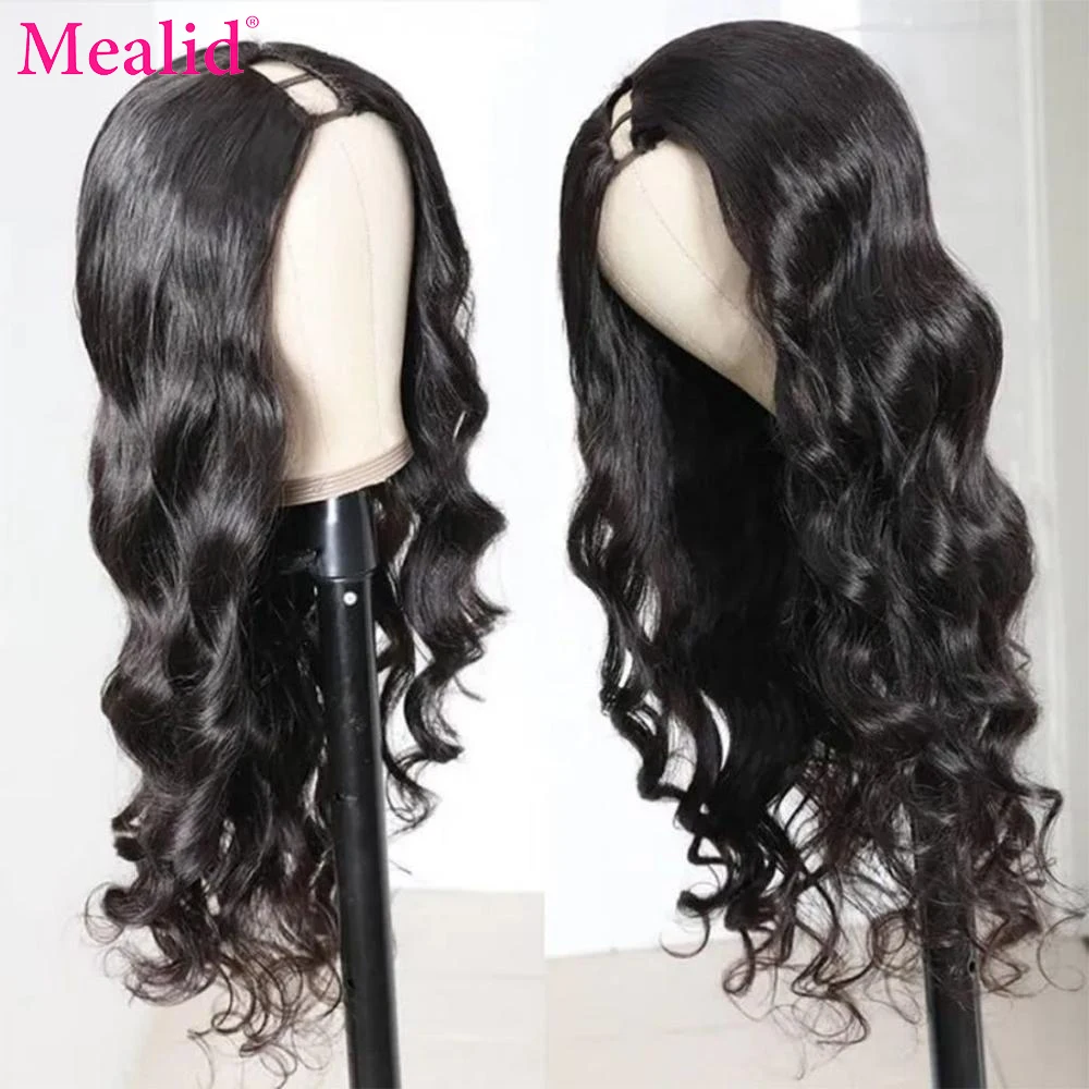 Наращивание волос Mealid Body Wave 2X4 с частичным открытием настоящих волос, естественные 8-28 дюймов для черных женщин, курчавые пряди, плотность 150%, бразильский вариант.