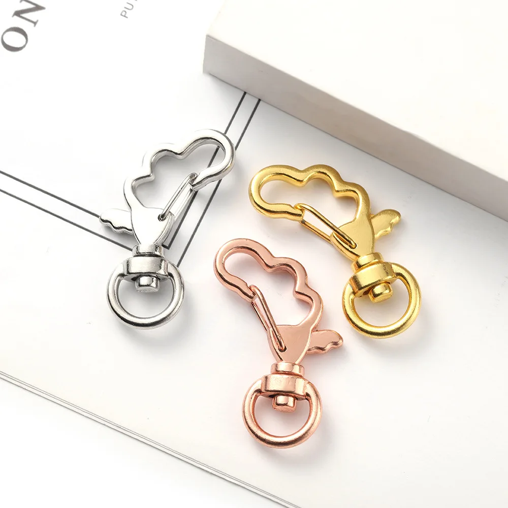 

50pcs Cloud Keyring Key Ring Chain Lock Decoration for Bag Handbag DIY