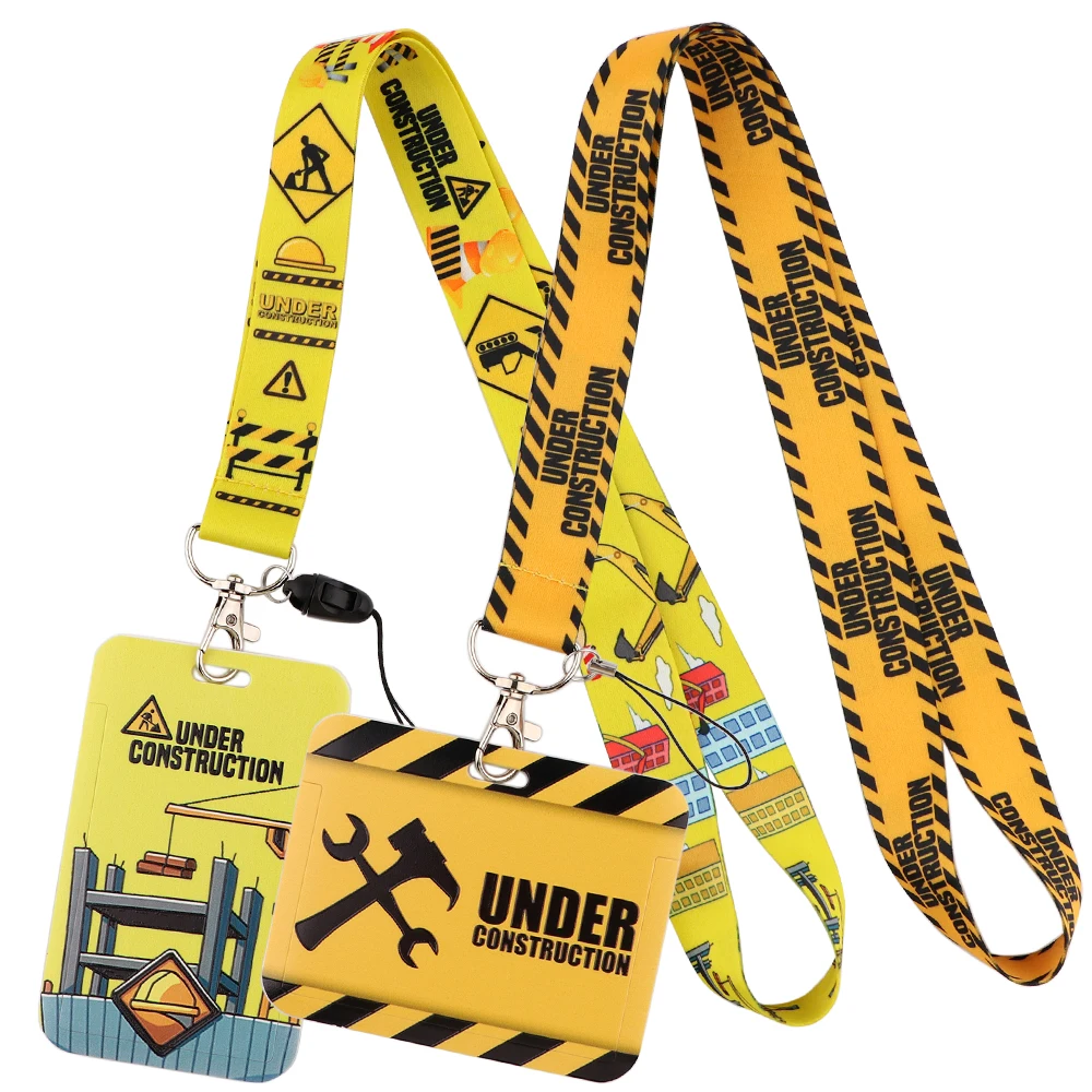 

JF1272 Construction Worker Lanyard For Key Mobile Phone Hanging Rope Keycord USB ID Card Badge Holder Keychain DIY Lanyards