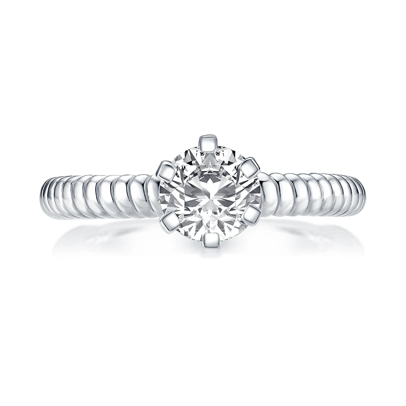 Женское классическое серебряное обручальное кольцо с 6 когтями|Кольца| |