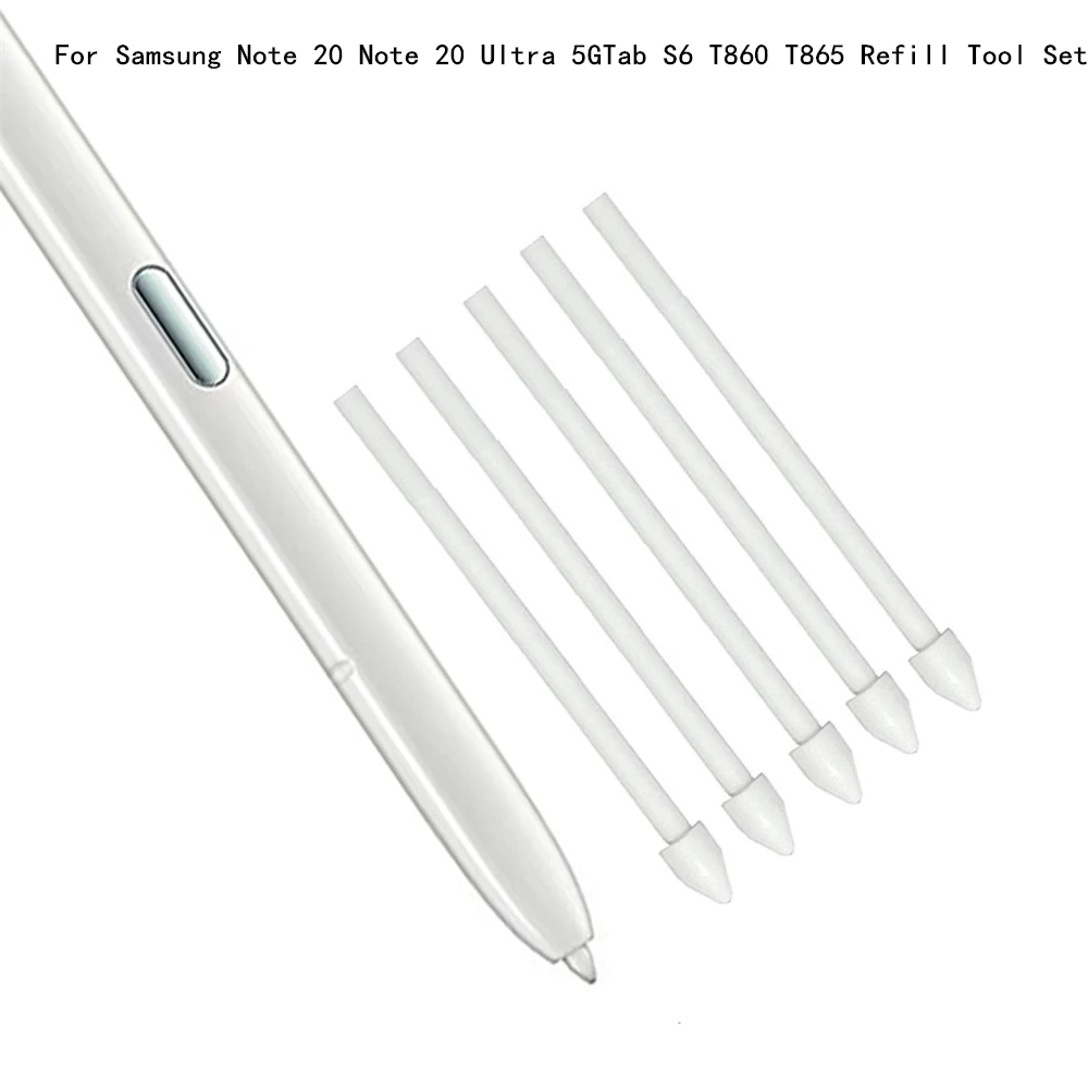 Подходит для Samsung Note 20 Ultra 5GTab S6 T860 T865 Набор сменных наконечников S pen (черный белый) |