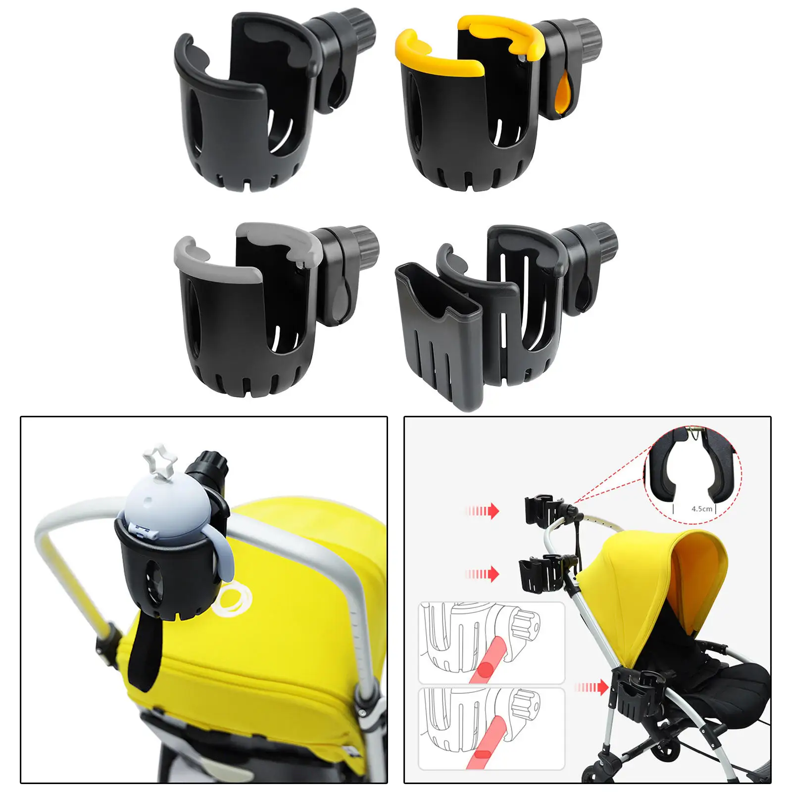 

Stroller Cup Holder Bottle Rack Storage for Bike Carriage Buggy Baby Walker Coffee Drink Water Pushchair