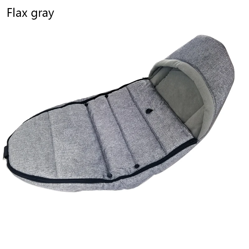 Linen gray Зимний спальный мешок, ветронепроницаемый чехол для коляски, теплые спальные мешки, чехол для ног, детское одеяло, пеленка, 3~ 24 м - Цвет: Linen gray