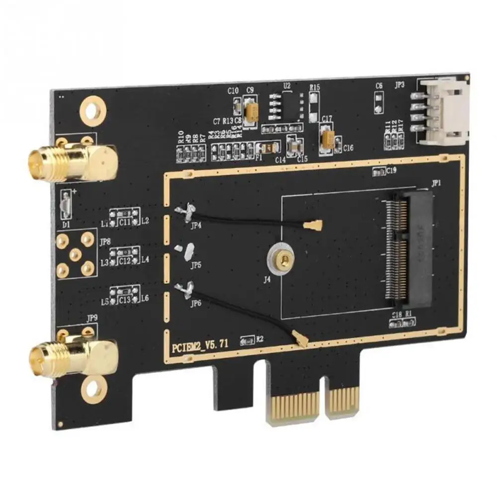 M.2/NGFF к PCI E AC беспроводная карта с антенной переменного тока для 9260 8265 1550AC