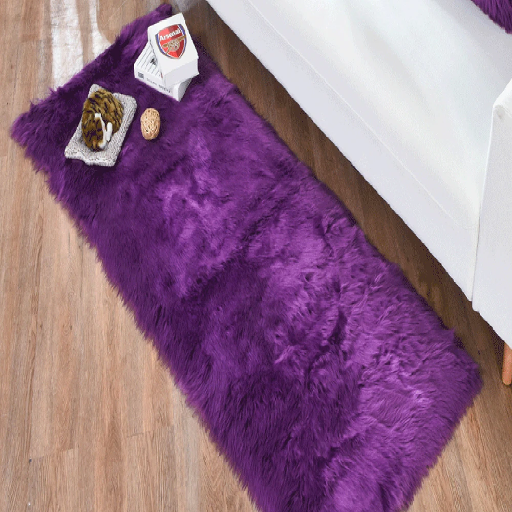 Мягкие пушистые меховые коврики из овчины скандинавский Красный центр ковер для