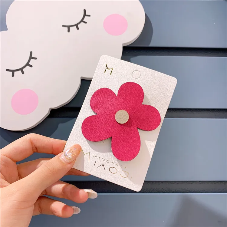 Новинка корейский стиль простая заколка для волос с большим цветком девочек