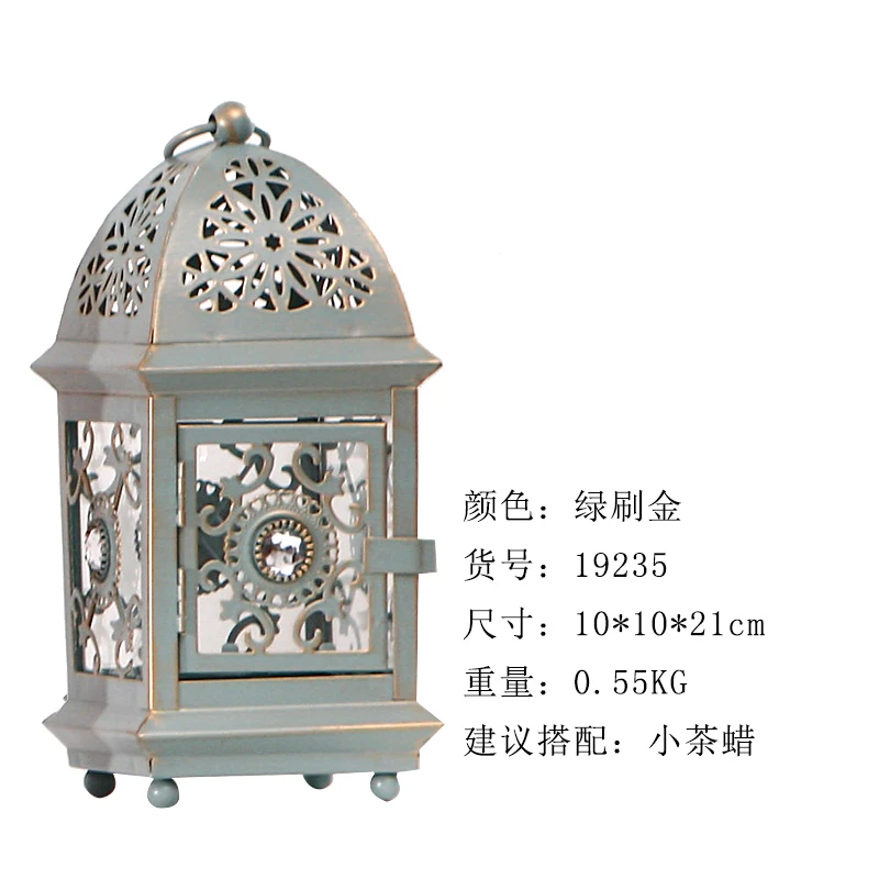 Металлический старинный держатель для свечей роскошный черный геометрический