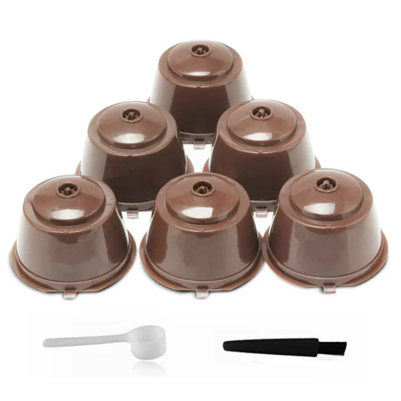 6 шт. многоразовые капсулы для кофе фильтры совместимы с Nescafe dolce&ampgusto Brewer
