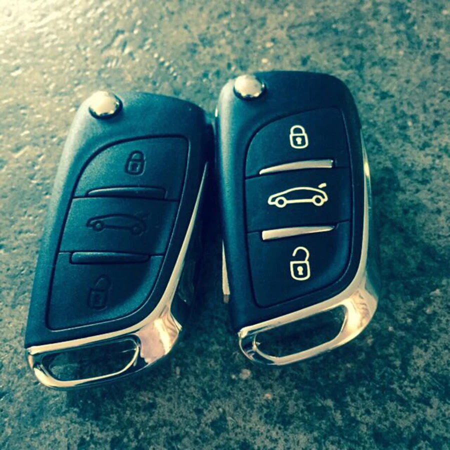 Дистанционный ключ с 3 кнопками для Citroen C4L DS3 DS4 DS5LS DS6 434 МГц ID46 Электронный чип без лезвия хорошего качества