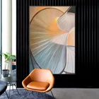 Современный абстрактный минималистичный линейный оранжевый синий теплый настенный плакат печатная фотография гостиной домашний декор