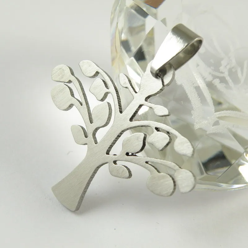 

Free Shipping Fashion Moneymaker Pendant Titanium Steel 316L Stainless Steel Pendant Wisdom Tree Men Jewelry Free Chain