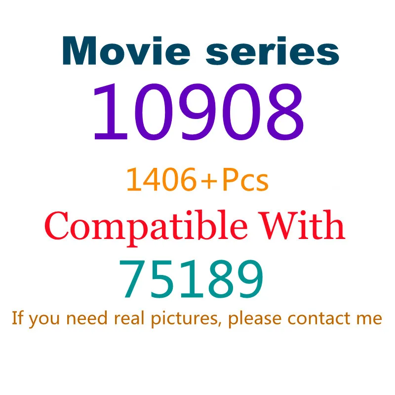 

1406Pcs 10908 Building Block Toy Movie Series 75189 Assembled Building Block Children's Toy Gifts