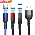Кабель для зарядки FONKEN, USB Type-A Type-C Micro-USB, 2.4A