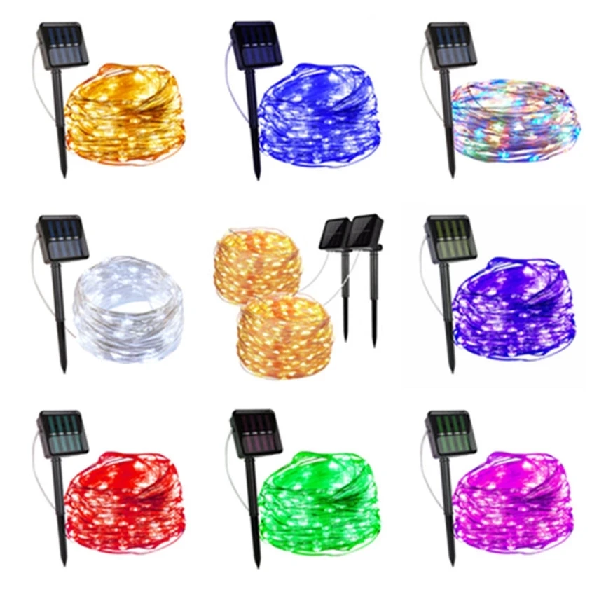

Solar String Fairy Lights 10m 100LED / 5M 50 LED Waterproof Outdoor Garland Solar Power Lamp Christmas for Garden . Decoration