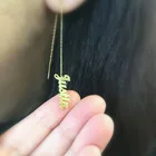 Sherman Линейные серьги с длинной кисточкой, висячие серьги с буквами, Женские Ювелирные изделия из нержавеющей стали