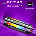 Радиатор M.2 SSD, лист из алюминиевого сплава ARGB M.2 2280 NVME, радиатор отвода тепла