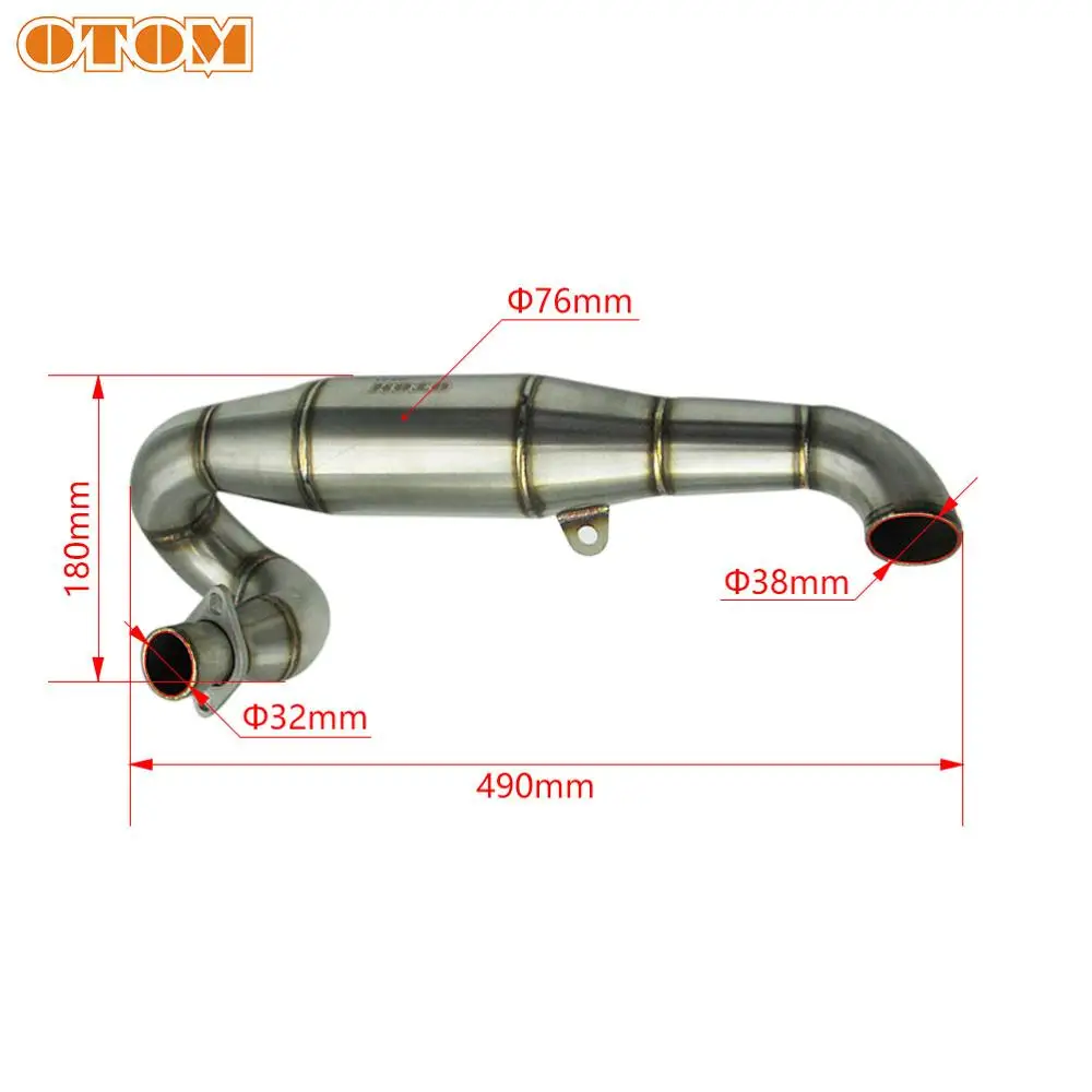 Универсальный глушитель выхлопной трубы OTOM для мотоцикла вездехода улитки из