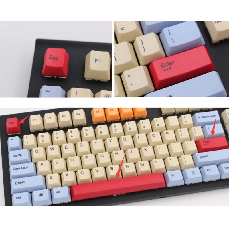 

3Pcs/Set PBT OEM Keycaps Cherry Profile Carving Front Printing Spacebar Mechanical Keyboard Key cap